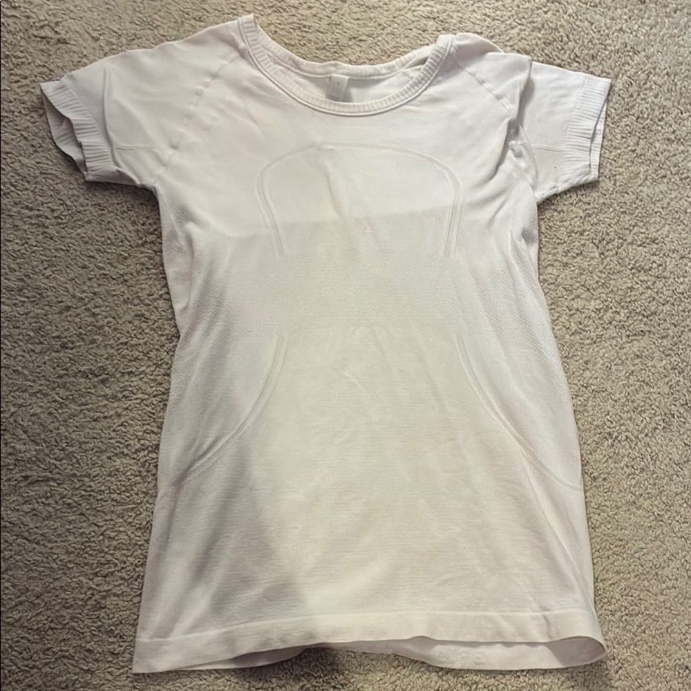 White/ Pink Lululemon Short Sleeve T-Shirt